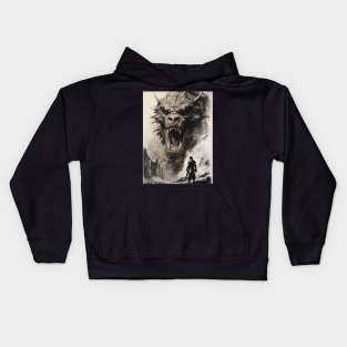 Mystric dragon vs Knight Kids Hoodie